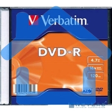 Диск DVD-R Verbatim 16-x, 4.7 Gb, (уп 20 шт) (43547)