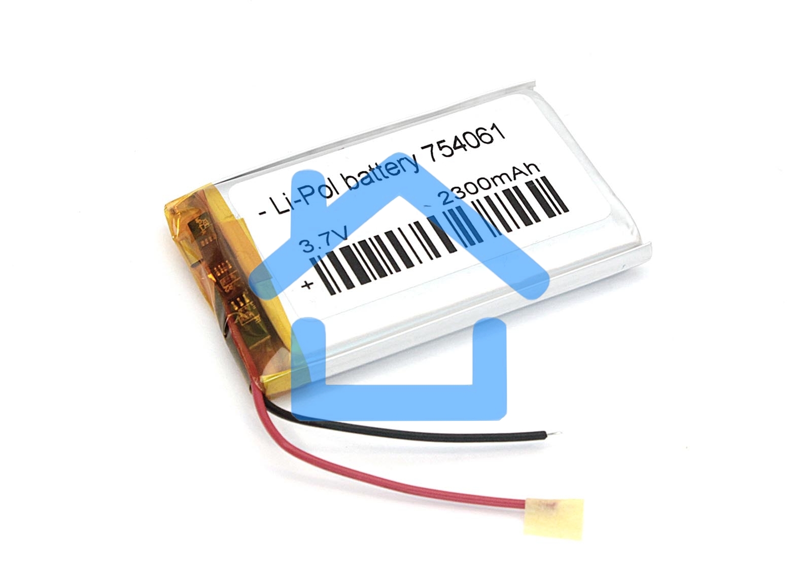 Аккумулятор Li-Pol (батарея) 7.5*40*61мм 2pin 3.7V/2300mAh