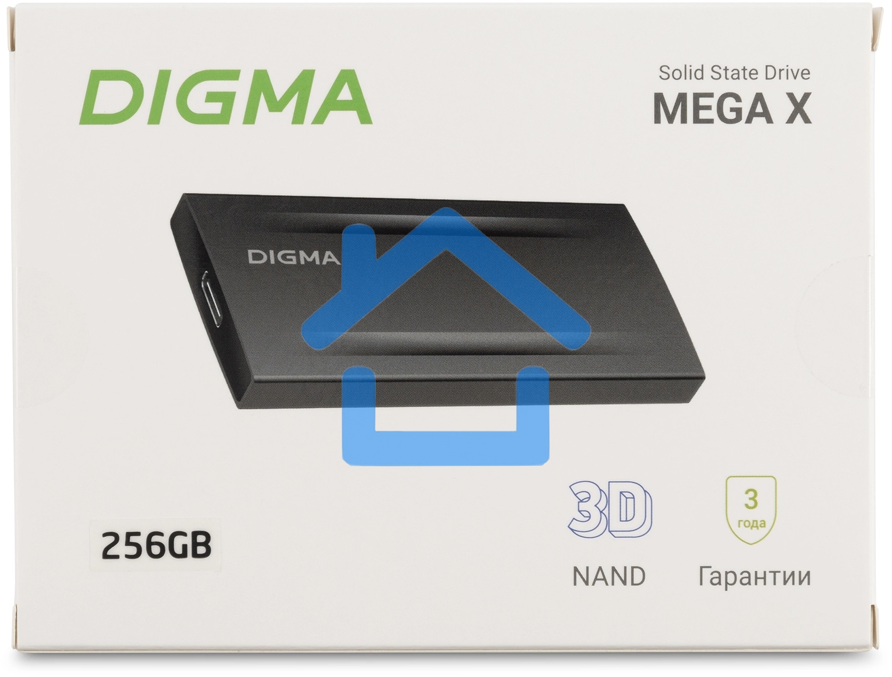 Внешний накопитель SSD Digma USB3.2 Gen2x2 256Gb DGSM8256G2MGG MEGA X 1.8