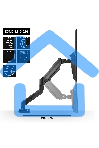 Настольное крепление ExeGate EDM2-3210-22G (кронштейн для двух мониторов 15