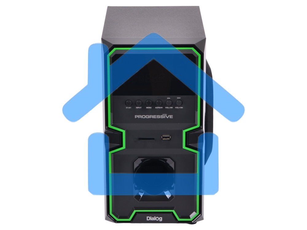 Акустическая система Dialog Progressive AP-222B BLACK - акустические колонки 2.1, 30W+2*10W RMS, Bluetooth, USB/SD reader