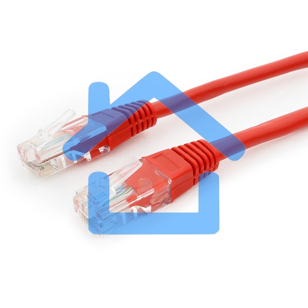Патч-корд UTP Cablexpert кат.5e, 0.25м, литой, многожильный, красный