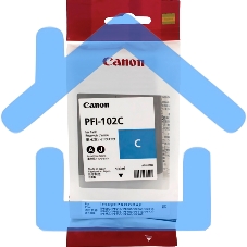 Картридж струйный Canon PFI-102C (0896B001) голубой (130 мл.) для Canon imagePROGRAF iPF605, iPF610., iPF650, iPF655, iPF710, iPF750, iPF755, LP17, iPF510