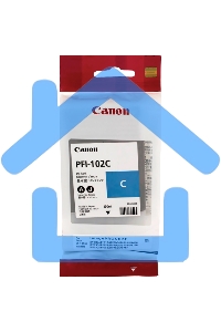 Картридж струйный Canon PFI-102C (0896B001) голубой (130 мл.) для Canon imagePROGRAF iPF605, iPF610., iPF650, iPF655, iPF710, iPF750, iPF755, LP17, iPF510