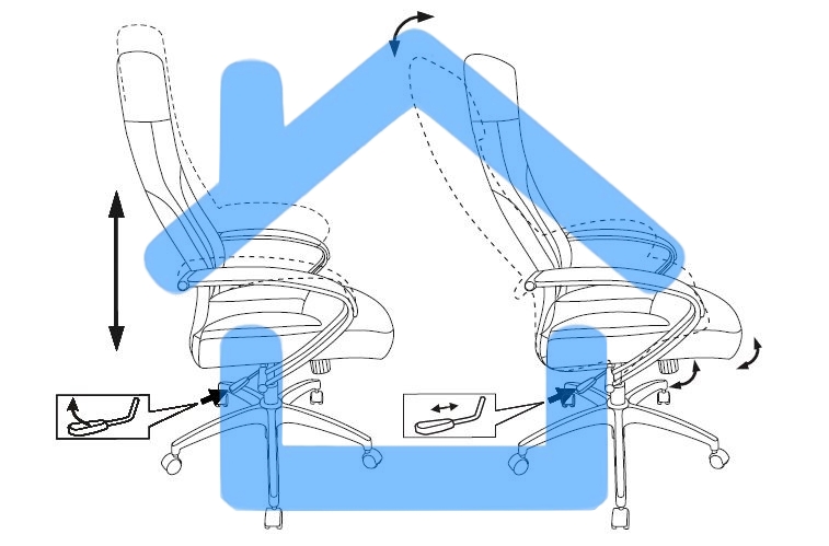 Кресло руководителя Бюрократ CH-608 Fabric черный Light-20 крестовина пластик