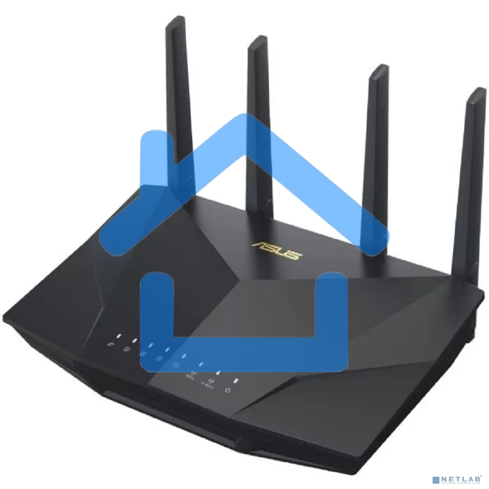 Маршрутизатор Asus RT-AX5400 AX5400 10/100/1000 компл.:устройство/крепления/адаптер черный (упак.:1шт)