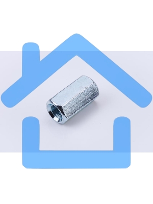 Гайка соединительная М8 цинк. DIN 6334 (уп.50шт) класс прочности 6. пакет СТРОЙМЕТИЗ UTORM3050058