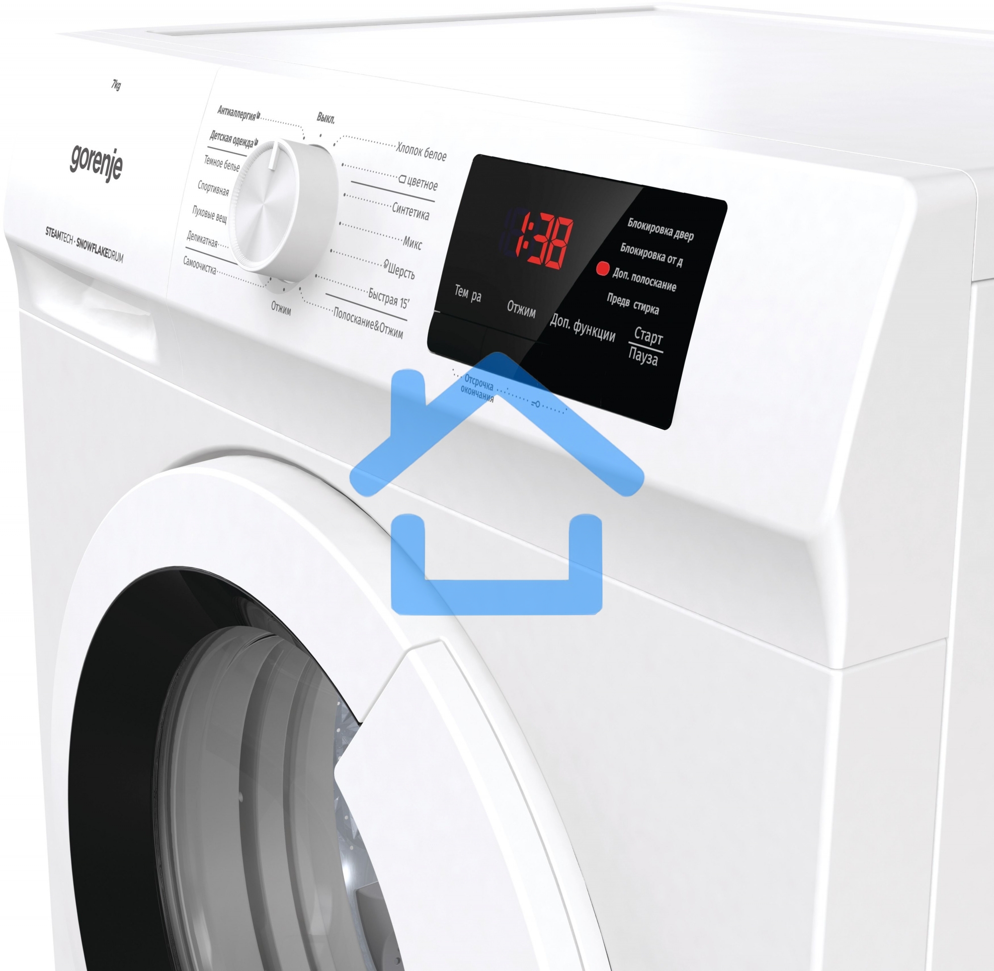 Стиральная машина Gorenje WHE72SFS белый загр. фронтальная макс.: 7 кг 1200об/мин класс: А