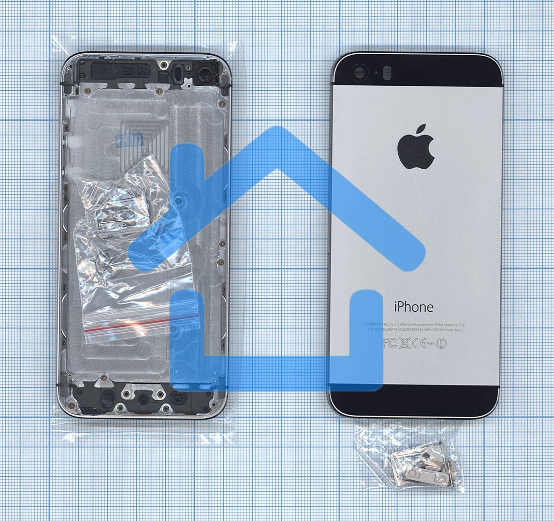 Задняя крышка для iPhone 5S серая