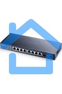 Мультигигабитный Smart L3 Lite коммутатор Zyxel NebulaFlex XMG1915-10E, 8xRJ-45: 1/2.5G, 2xSFP+, бесшумный (без вентилятора)