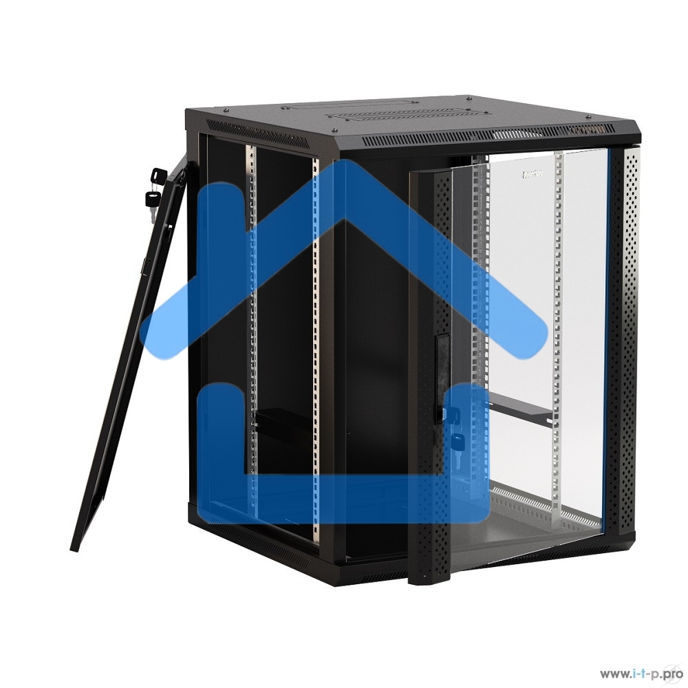 Шкаф настенный Hyperline TWB-0645-GP-RAL9004 19-дюймовый (19