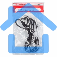 Шнур сетевой, вилка угловая - евроразъем С7, кабель 2x0,75 мм², длина 1,5 метра (PVC пакет) Rexant