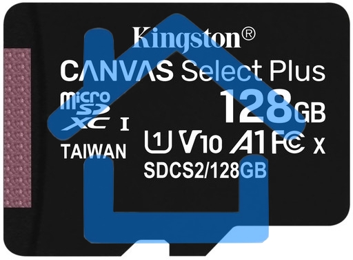 Флеш карта Kingston 128Gb micSDXC Canvas Select Plus 100R A1 C10 Single Pack w/o ADP EAN: 740617299076