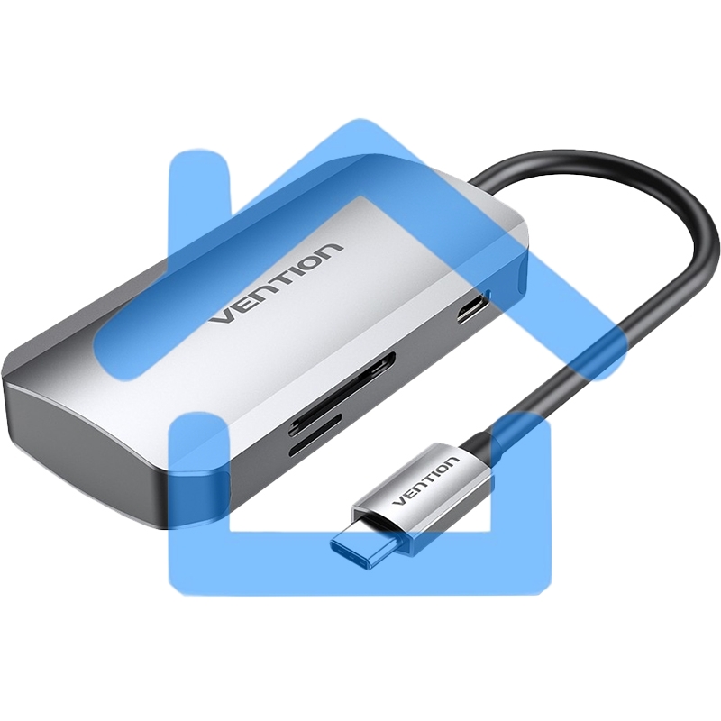 Мультифункциональный хаб Vention USB-C > USB 3.0x3/SD/TF/PD