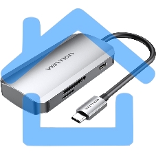 Мультифункциональный хаб Vention USB-C > USB 3.0x3/SD/TF/PD