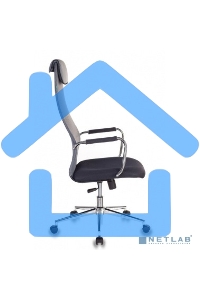 Кресло руководителя Бюрократ KB-9N/DG/TW-12 серый TW-01 TW-11 сетка крестовина хром