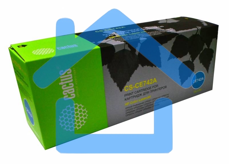 Картридж лазерный Cactus CS-CE742A желтый (7300 стр.) для HP CLJ CP5220/CP5221/CP5223/CP5225/CP5227/CP5229