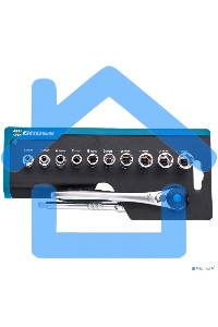 Набор торцевых головок Gross, трещотка 120 зубьев, 12 предметов, 1/4