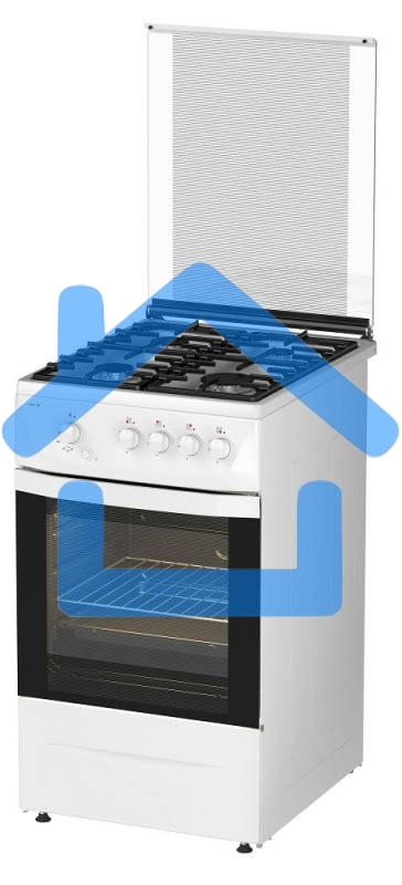 Плита газовая Darina 1D1 GM 241 008 W белый/черный, конфорок 4 шт, духовка 50 л, 50 см x 85 см x 60 см