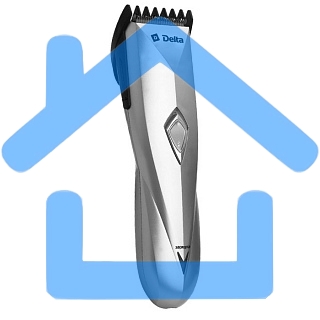 Машинка для стрижки Delta DL-4035А серебристый (серебристый, 2 Вт, аккум. батарея 1,2 В, регулировка длины срезаемых волос, ножи из нержавеющей стали, время работы при заряженной батарее 30 мин., в комплекте: расческа, ножницы, масленка, щетка для чистки)