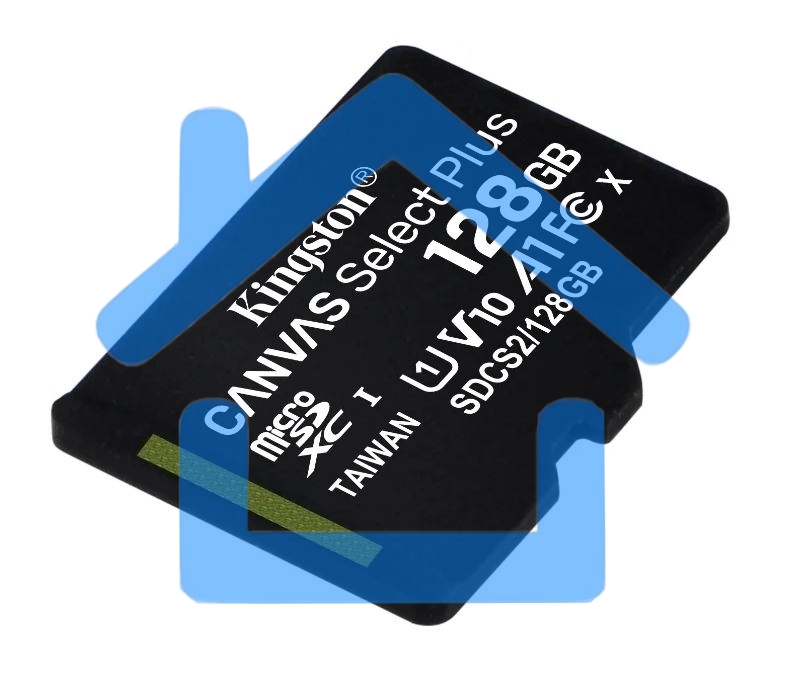 Флеш карта Kingston 128Gb micSDXC Canvas Select Plus 100R A1 C10 Single Pack w/o ADP EAN: 740617299076