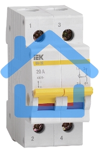 Выключатель нагрузки ВН-32 20А/2П ИЭК MNV10-2-020