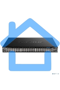 Коммутатор управляемый L3 стекируемый D-Link DGS-1520-52MP/A1A с 44 портами 10/100/1000Base-T, 4 портами 100/1000/2.5Gbase-T, 2 портами 10Gbase-T и 2 портами 10Gbase-X SFP+