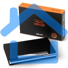 Визитница настольная Deli 7628 кожа искусственная, черный