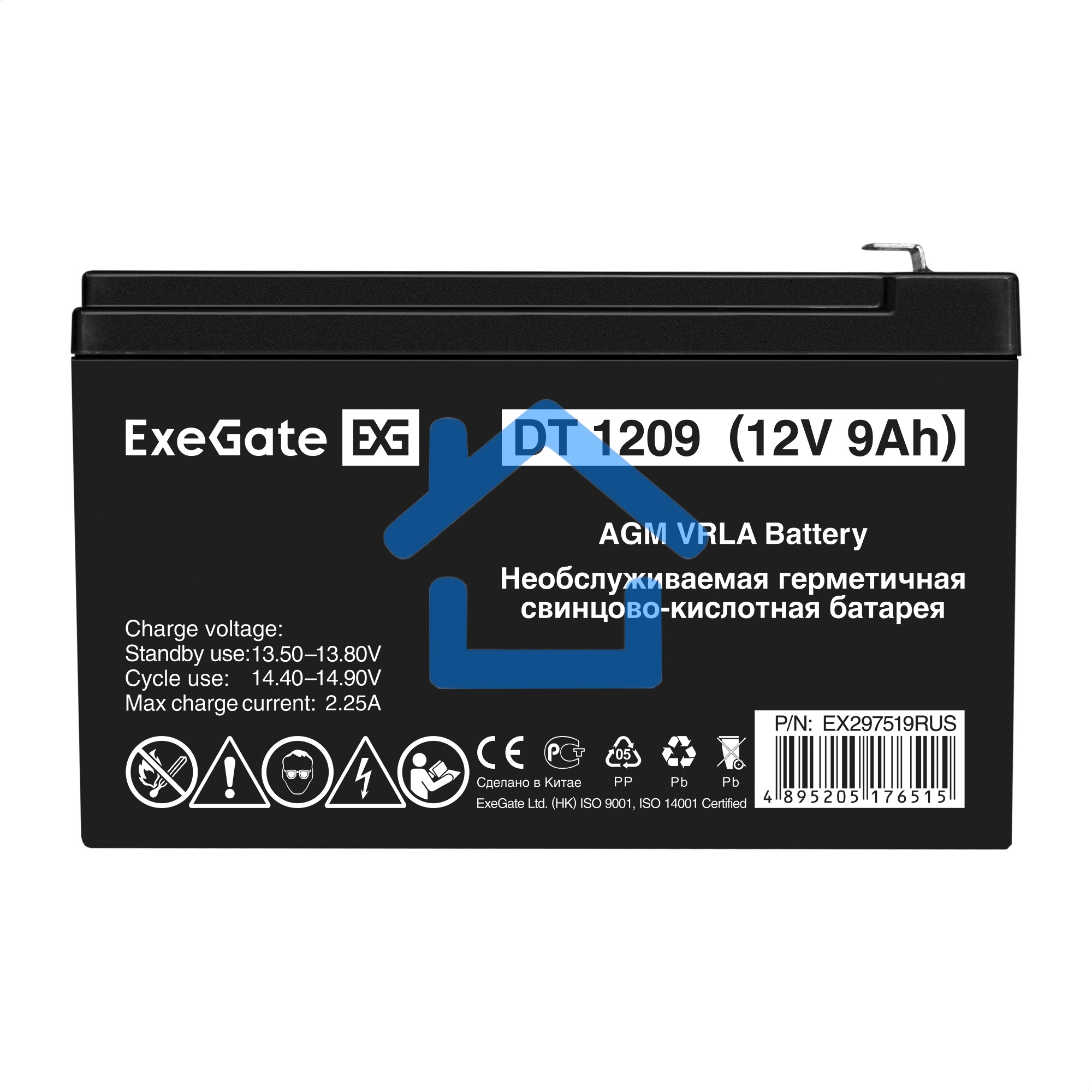 Аккумуляторная батарея ExeGate DT 1209 (12V 9Ah, клеммы F2)