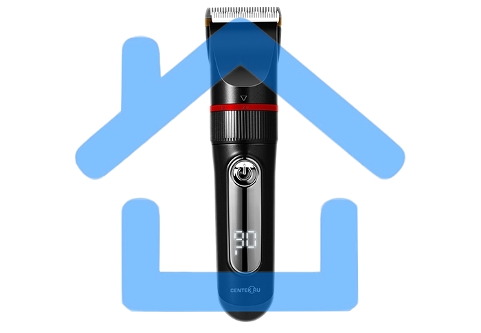 Машинка для стрижки волос Centek CT-2101 черный 3 Вт, LED, Li-Ion1200 до 3 часов, USB зарядка, 6 насадок