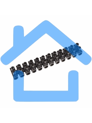 Клеммная колодка винтовая KВ-14 (6-14 мм²), ток 20 A, полипропилен черный (ЗВИ) Rexant