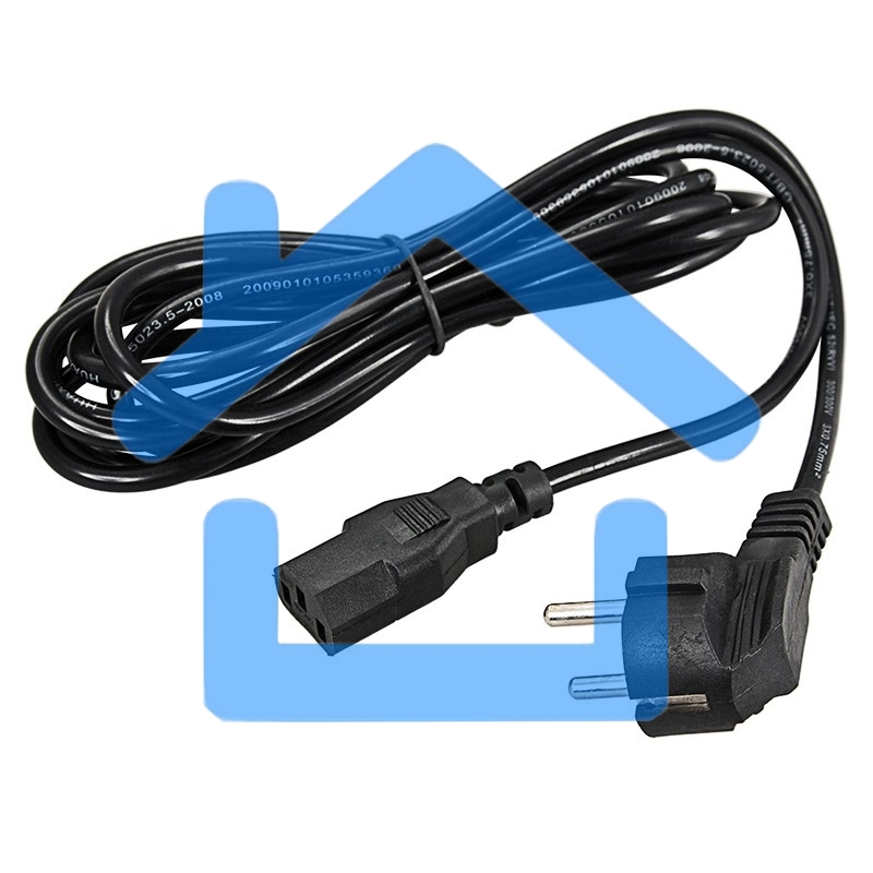 Шнур сетевой, евровилка угловая - евроразъем С13, кабель 3x0,75 мм², длина 1,8 метра (PVC пакет) Rexant