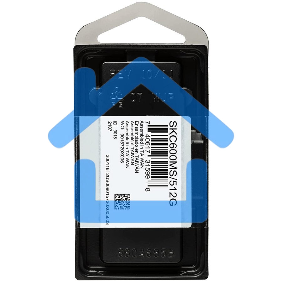 Накопитель SSD Kingston KC600, 512Gb, mSATA, R/W 550/520