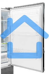 Холодильник Hyundai CC4553F нержавеющая сталь двухкамерный 316/100л морозилка снизу, No Frost