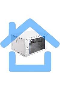 Шкаф телеком. настенный разборный 6U (600х520) дверь стекло, черный (ШРН-Э-6.500-9005)