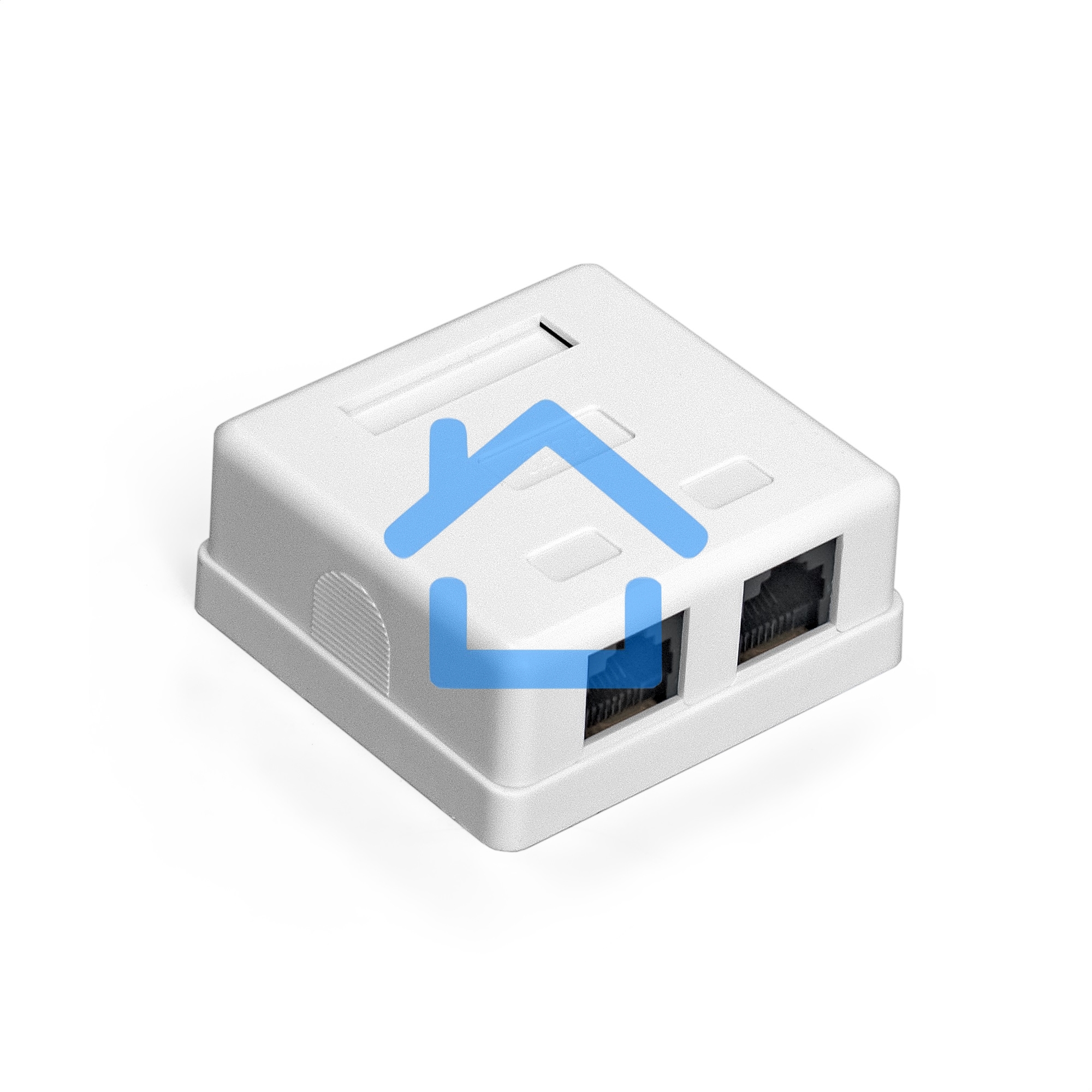 Розетка внешняя двойная ExeGate SM2-RJ45-C5 RJ-45 кат.5/5E UTP Krone/110