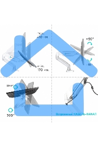 Кронштейн (держатель) ONKRON G80 для монитора 13