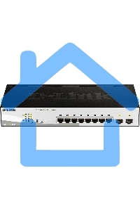 Коммутатор настраиваемый L2 PoE-коммутатор, 8x1000Base-T PoE, 2х1000Base-X SFP, PoE-бюджет 65 Вт, упрощенный интерфейс CLI
