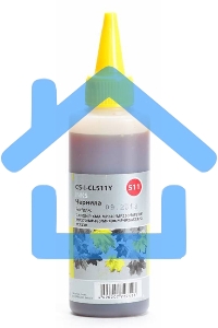 Чернила Cactus CS-I-CL511Y желтый (100мл) Canon PIXMA MP240/MP250/MP260/MP270/MP480