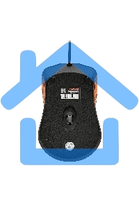 Мышь проводная ExeGate Professional Standard SH-9030BO черный/оранжевый, 1200 dpi, USB, кнопки - 3