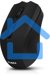 Мышь беспроводная SVEN RX-350W черный, 1400 dpi, радиоканал, USB, кнопки - 6