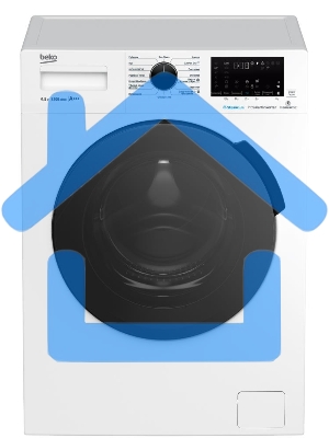 Стиральная машина Beko WSPE6H616W белый, загрузка фронтальная 6,5 кг, 1200 об/мин., класс: А