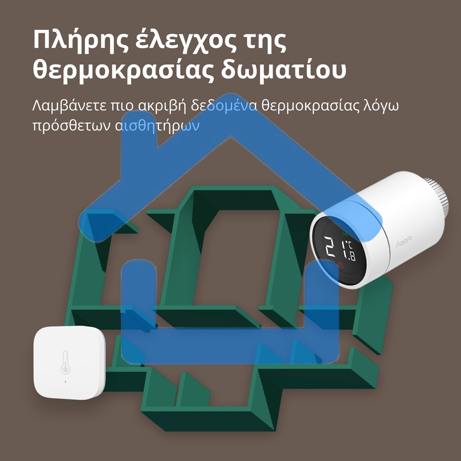 Термоголовка Aqara Smart Radiator Thermostat E1 (SRTS-A01) для радиат. резьбовой