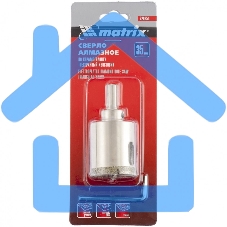 Сверло Matrix алмазное по керамограниту, 35 х 67 мм