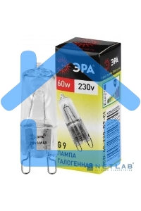 Лампа галогенная ЭРА G9-JCD-60-230V-Cl(100/1000/30000)