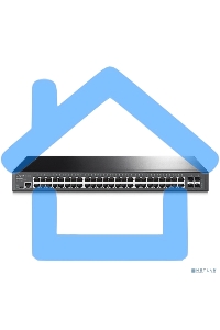 Коммутатор Jetstream 48-port gigabit L2+ managed switch with 4-gigabit uplink ports, 48 10/100/1000Mbps RJ-45 port, 4 1000Mbps SFP slots