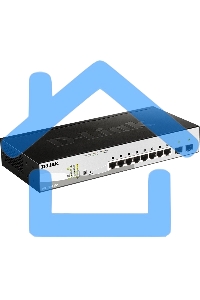 Коммутатор настраиваемый L2 PoE-коммутатор, 8x1000Base-T PoE, 2х1000Base-X SFP, PoE-бюджет 65 Вт, упрощенный интерфейс CLI