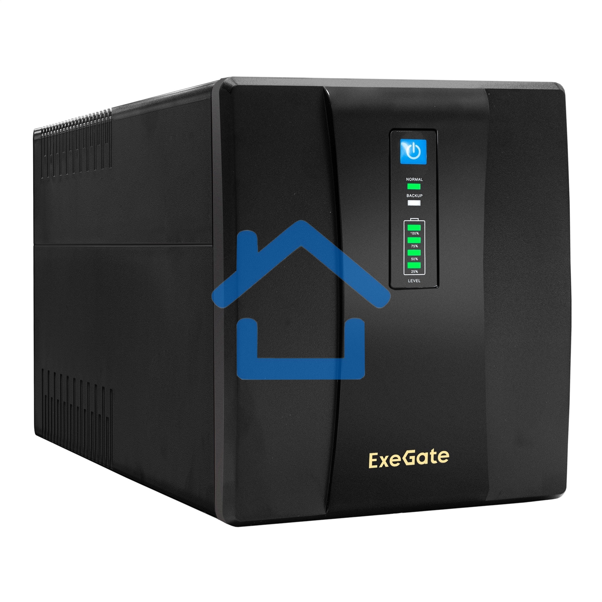 Источник бесперебойного питания ExeGate EP285490RUS SpecialPro UNB-1200.LED.AVR.EURO.RJ.USB<1200VA/750W, LED, AVR, 4 евророзетки, RJ45/11, USB, черный>