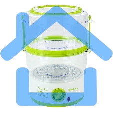 Пароварка Sakura SA-7213GR 2ч (5,0л) 500Вт бел/зел