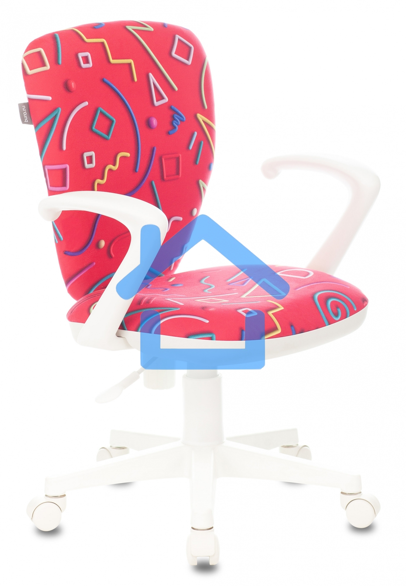Кресло детское Бюрократ KD-W10AXSN малиновый Sticks 05 крестовина пластик пластик белый